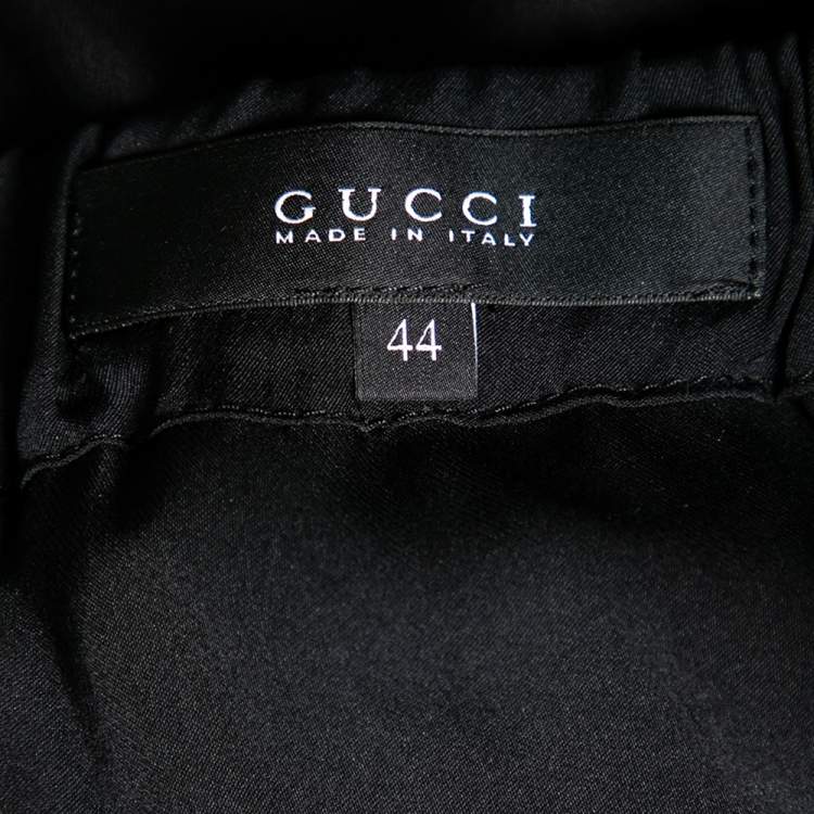 Pre Owned Gucci Black Silk Cuffed Trousers M
