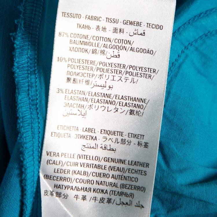 Pre Owned Gucci Blue Cotton Slim Fit Pants M