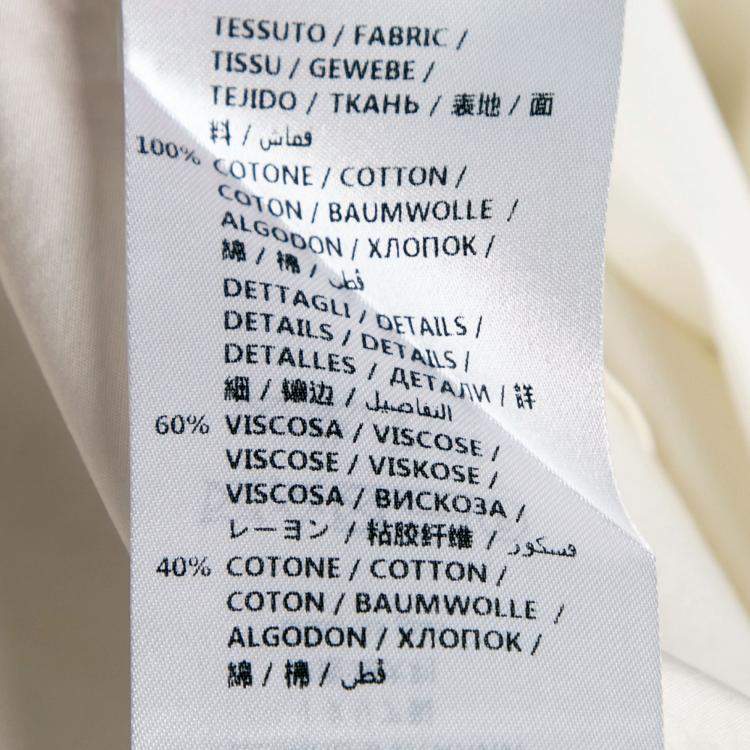 Pre Owned Gucci White Cotton Button Button Front Shirt M