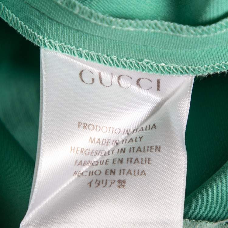 Pre Owned Gucci Mint Green Silk Crepe Straight Pants M 