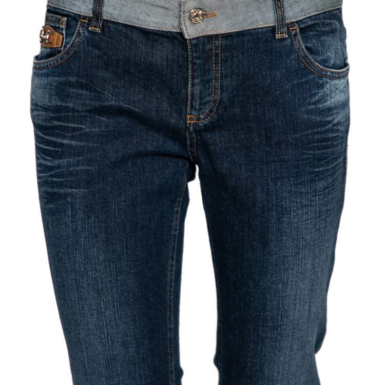 Pre Owned Gucci Blue Denim Horsebit Detailed Jeans M 
