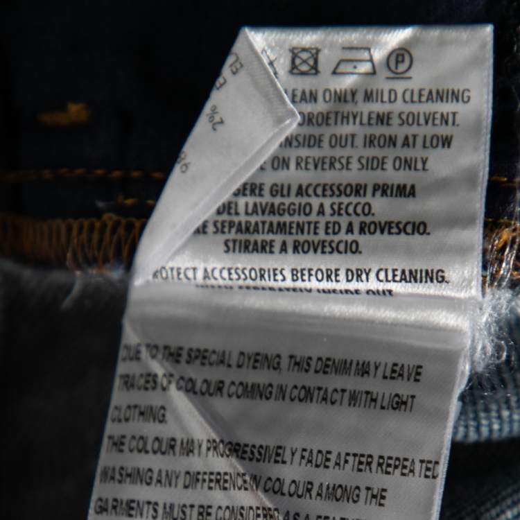 Pre Owned Gucci Blue Denim Horsebit Detailed Jeans M 