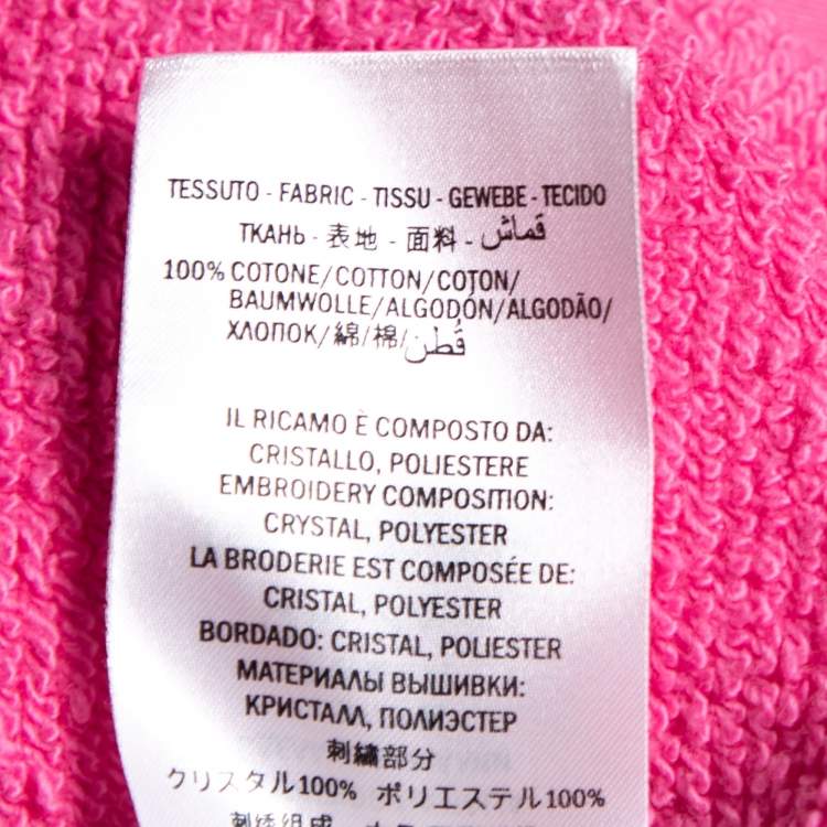 Pre Owned Gucci Pink Maison de l'Amour Bosco and Orso Printed Cotton Sweatshirt XXS