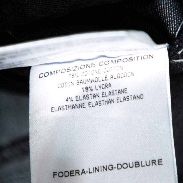 Pre Owned Gucci Navy Blue Cotton Belted Jeans S