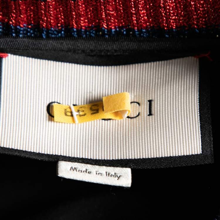 Pre Owned Gucci Multicolor Cotton Butterfly Embroidered Sweatshirt M