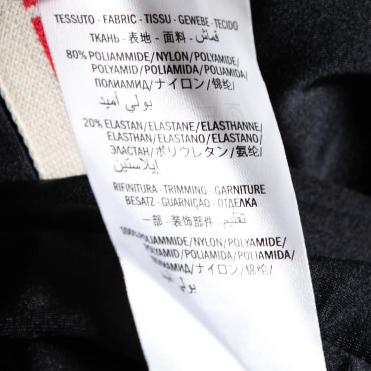 Pre Owned Gucci Black Jersey Stripe Leggings XXS