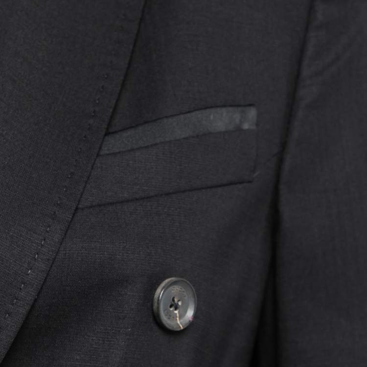 Pre Owned Gucci Black Wool Double Breasted Blazer S