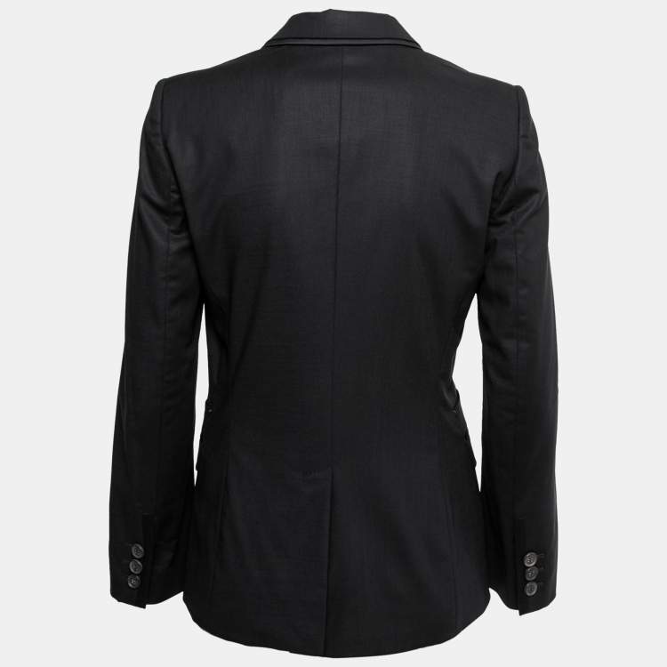 Pre Owned Gucci Black Wool Double Breasted Blazer S