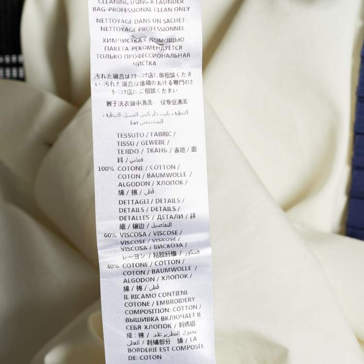 Pre Owned Gucci Off-White Poplin Sylvie Web Trim Shirt M