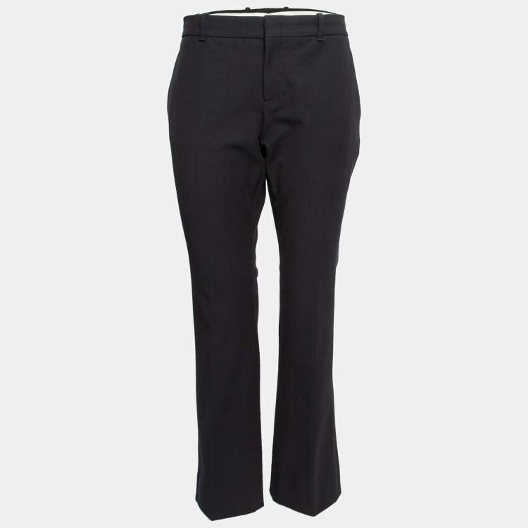 Pre Owned Gucci Black Cotton Stretch Tailored Trousers M