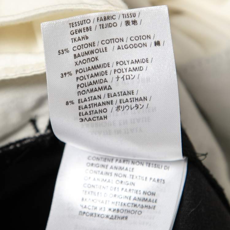 Pre Owned Gucci Black Cotton Stretch Tailored Trousers M