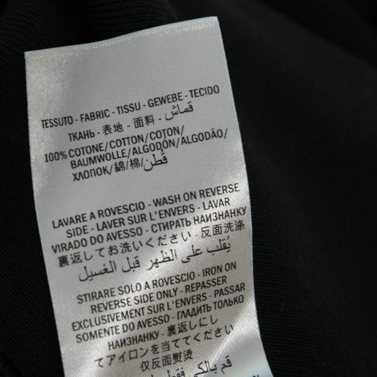 Pre Owned Gucci Black Cotton Printed Manifesto Oversized Hoodie L