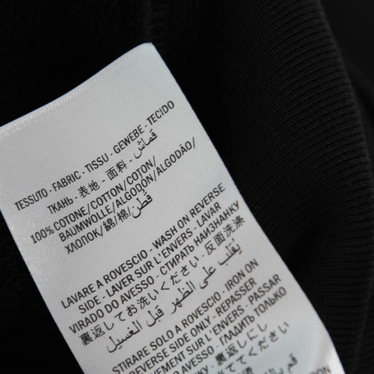 Pre Owned Gucci Black Cotton Printed Manifesto Oversized Hoodie XXL