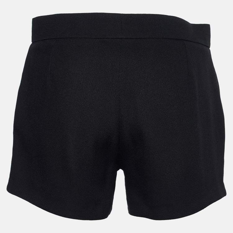 Pre Owned Gucci Black Crepe Pocket Detail Shorts S