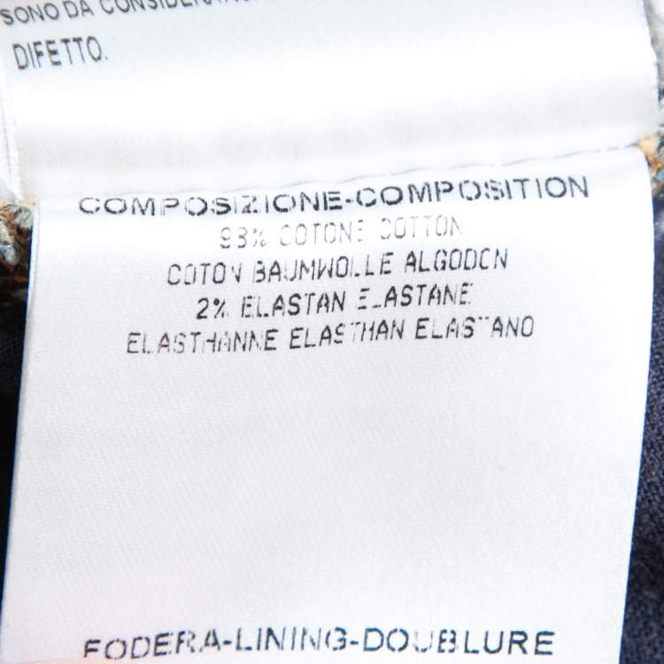 Pre Owned Gucci Blue Denim Flared Hem Jeans S