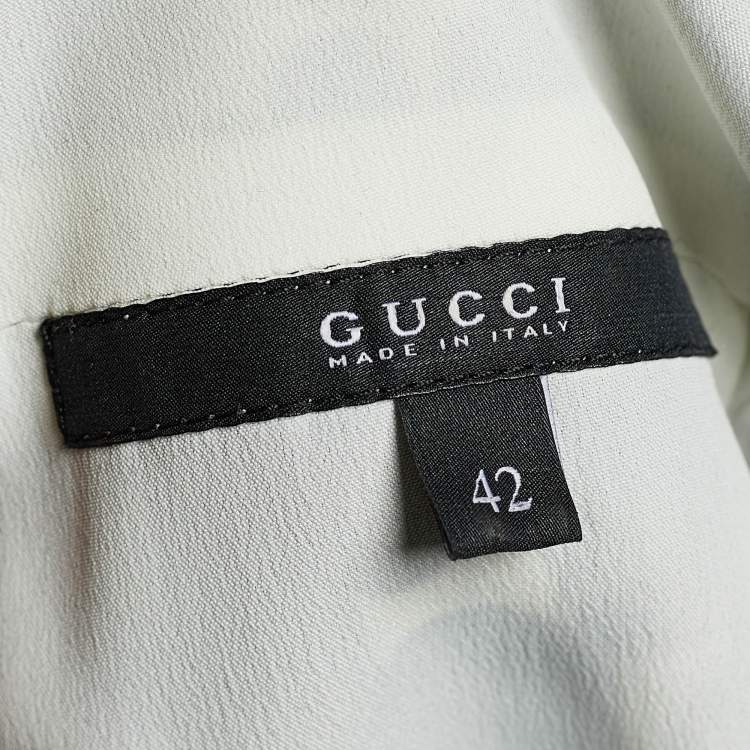 Pre Owned Gucci Black/White Polka Dot Print Dress M