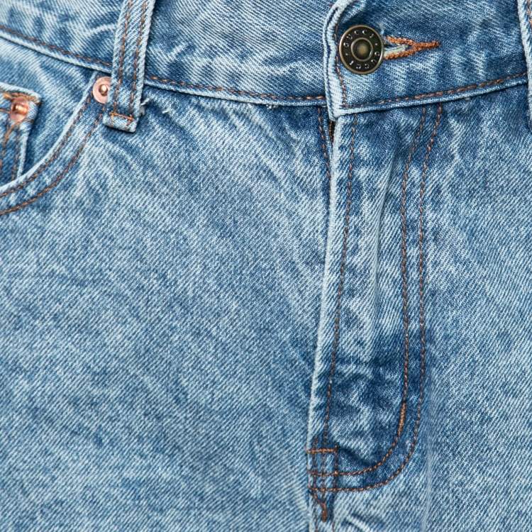 Pre Owned Gucci Blue Denim Donald Duck Eco Shorts M