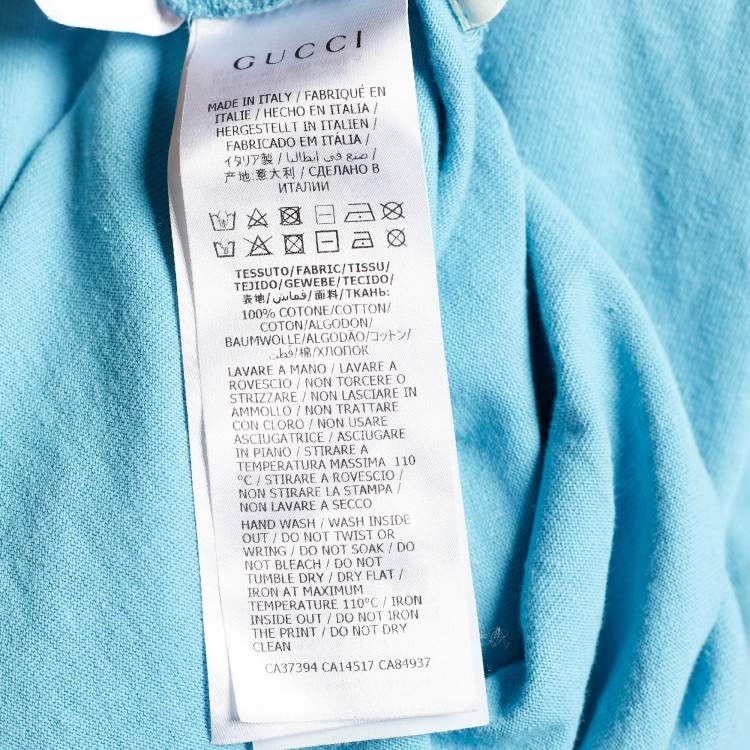 Pre Owned Gucci x Disney Blue Mickey & Minnie Mouse Print T-Shirt S