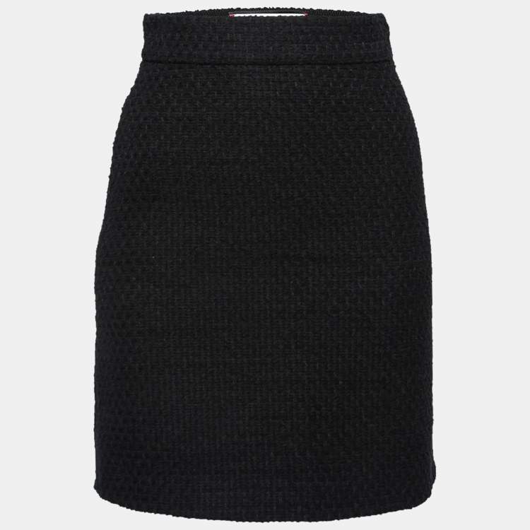 スカート Gucci Black Tweed Skirt Gucci Tweed Mini Skirt in Black — UFO No More