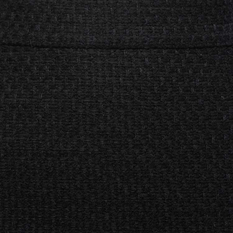 Pre Owned Gucci Black Tweed A-Line Short Skirt S