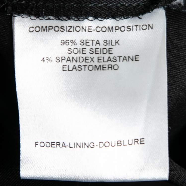 Pre Owned Gucci Black Silk Bootcut Leg Trousers M