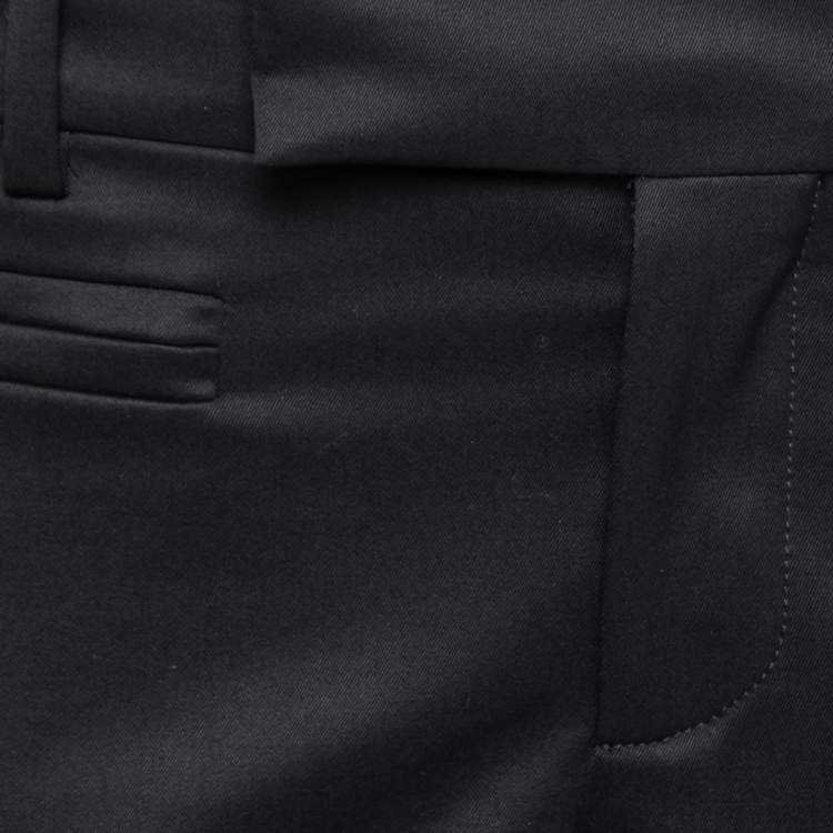 Pre Owned Gucci Black Silk Bootcut Leg Trousers M