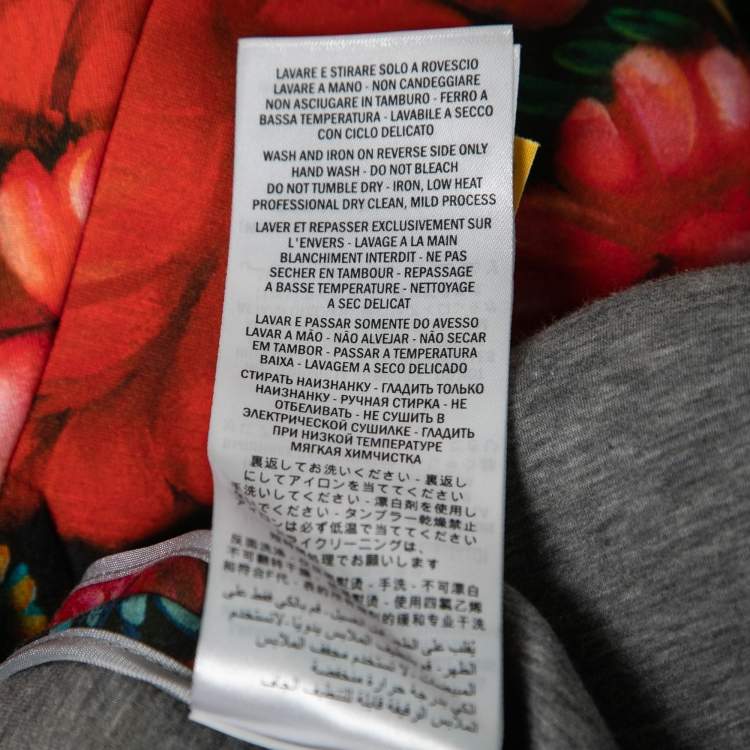 Pre Owned Gucci Multicolor Floral Printed Cotton Tiger Sequin Embellished Sweatshirt M
