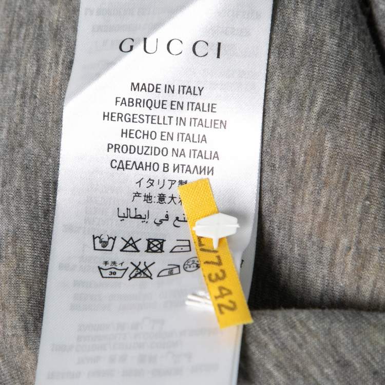 Pre Owned Gucci Multicolor Floral Printed Cotton Tiger Sequin Embellished Sweatshirt M