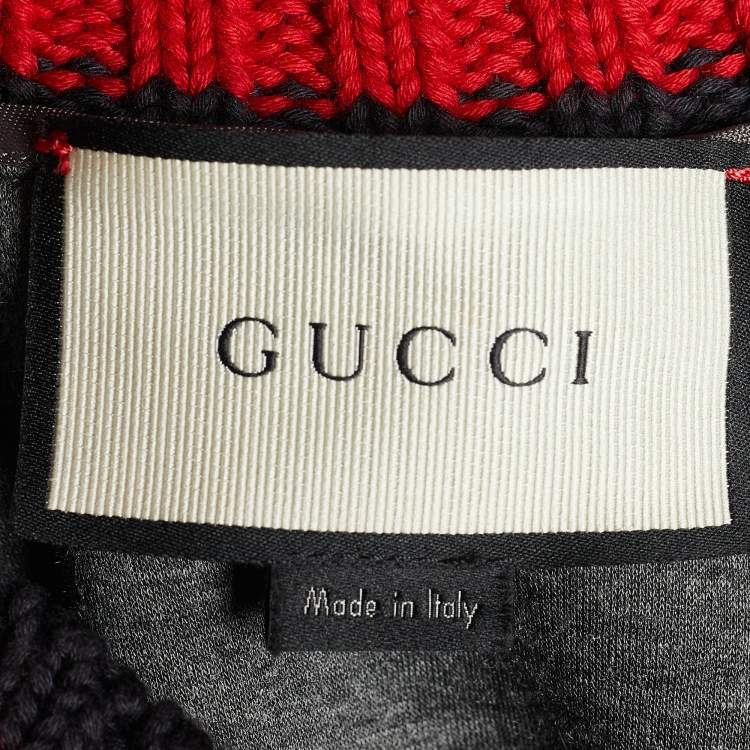 Pre Owned Gucci Green Blooms Print Modal Knit Trim Sweatshirt S