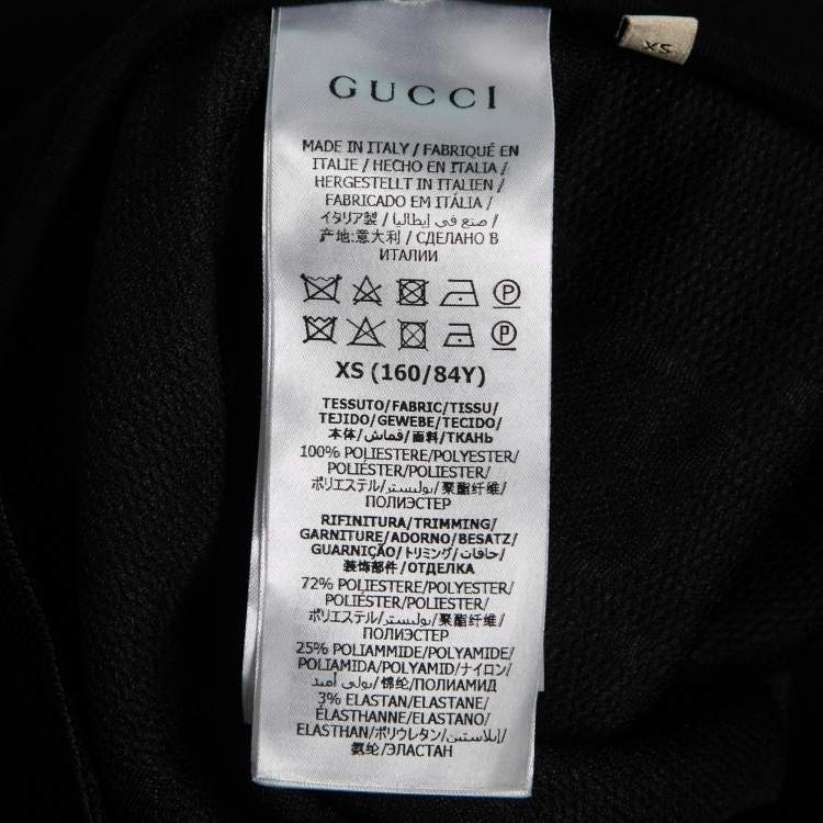 Pre Owned Gucci Black GG Jacquard Jersey Zip-Front Jacket XS