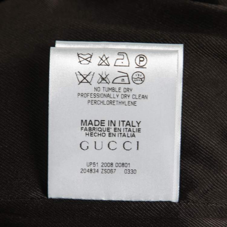 Pre Owned Gucci Dark Brown GG Monogram Velvet Mini Skirt S