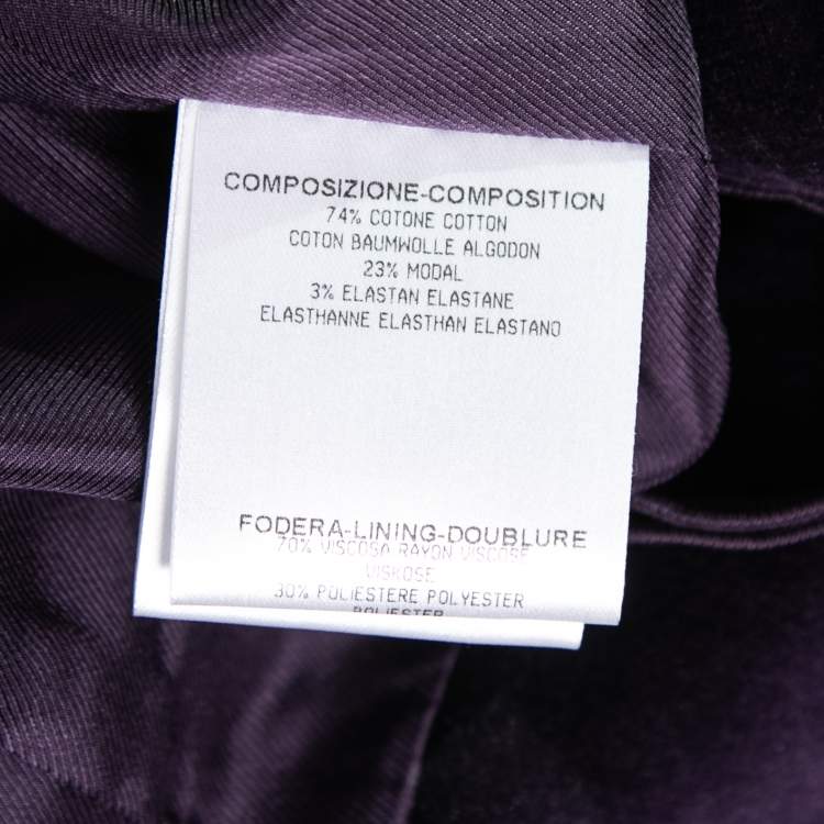 Pre Owned Gucci Purple Velvet Knee-Length Pencil Skirt S