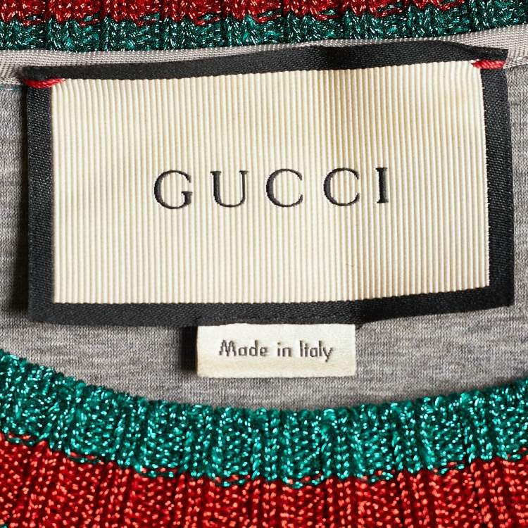 Pre Owned Gucci Black Jungle Print Neoprene Sweatshirt M