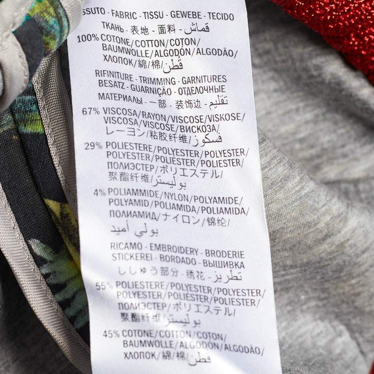 Pre Owned Gucci Black Jungle Print Neoprene Sweatshirt M