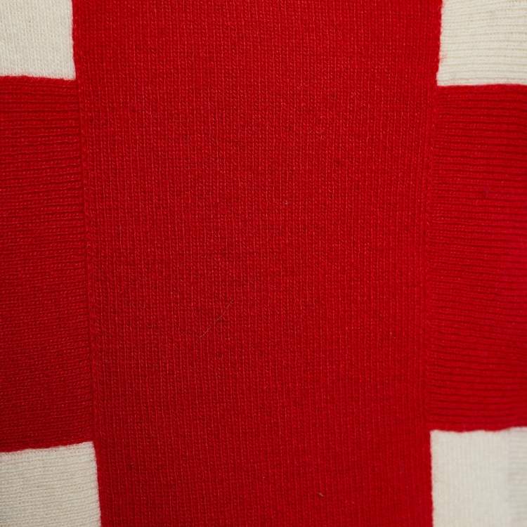 Pre Owned Gucci Multicolor Union Jack Intarsia Wool Sweater XS