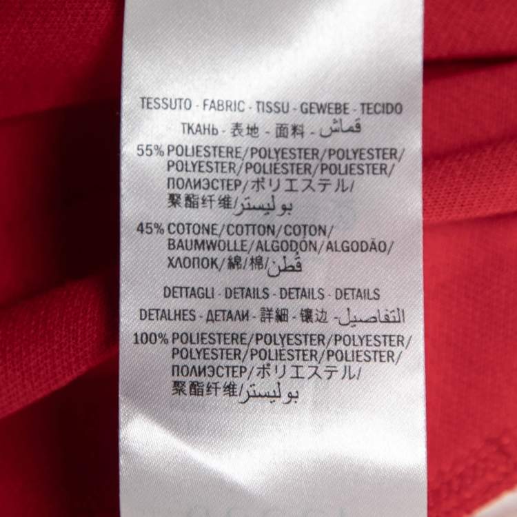 Pre Owned Gucci Red Knit Web Stripe Trimmed Pleated Skirt XS