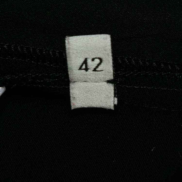 Pre Owned Gucci Black Knit Pearl Detail Trousers M