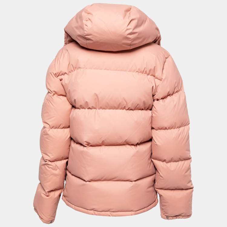 Pre Owned North Face X Gucci Light Pink Down Jacket S