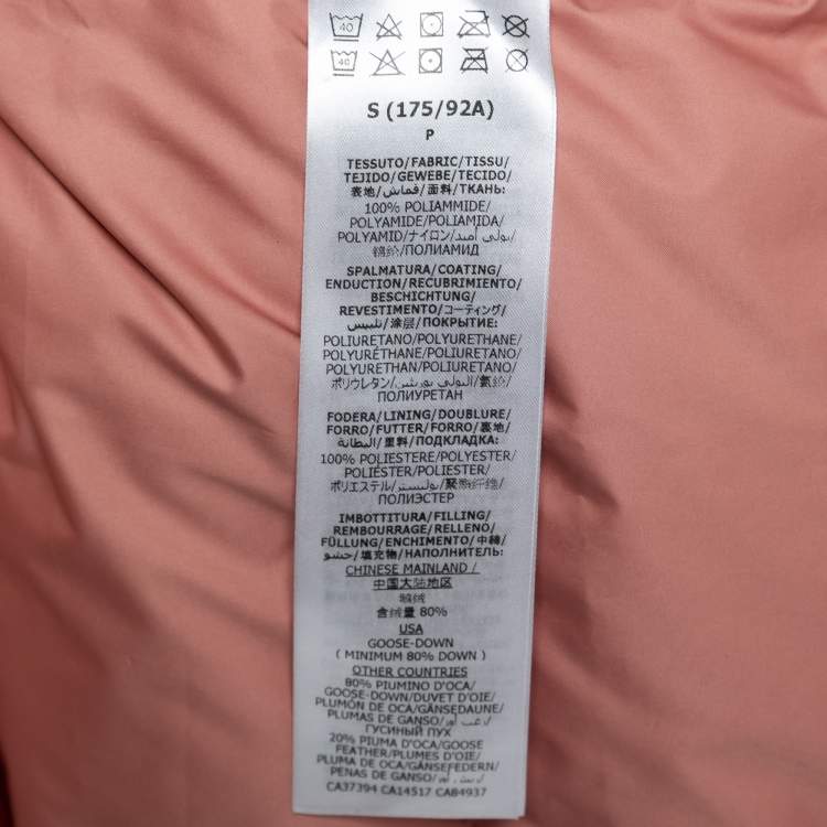 Pre Owned North Face X Gucci Light Pink Down Jacket S