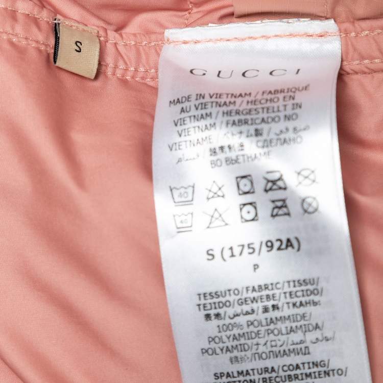 Pre Owned North Face X Gucci Light Pink Down Jacket S