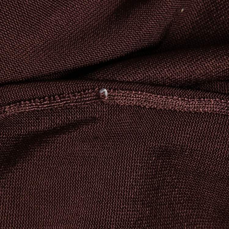 Pre Owned Gucci Purple Knit V-Neck Top XS