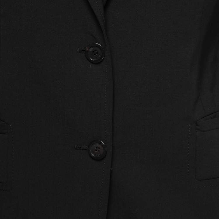 Pre Owned Gucci Black Wool Single Breasted Blazer M