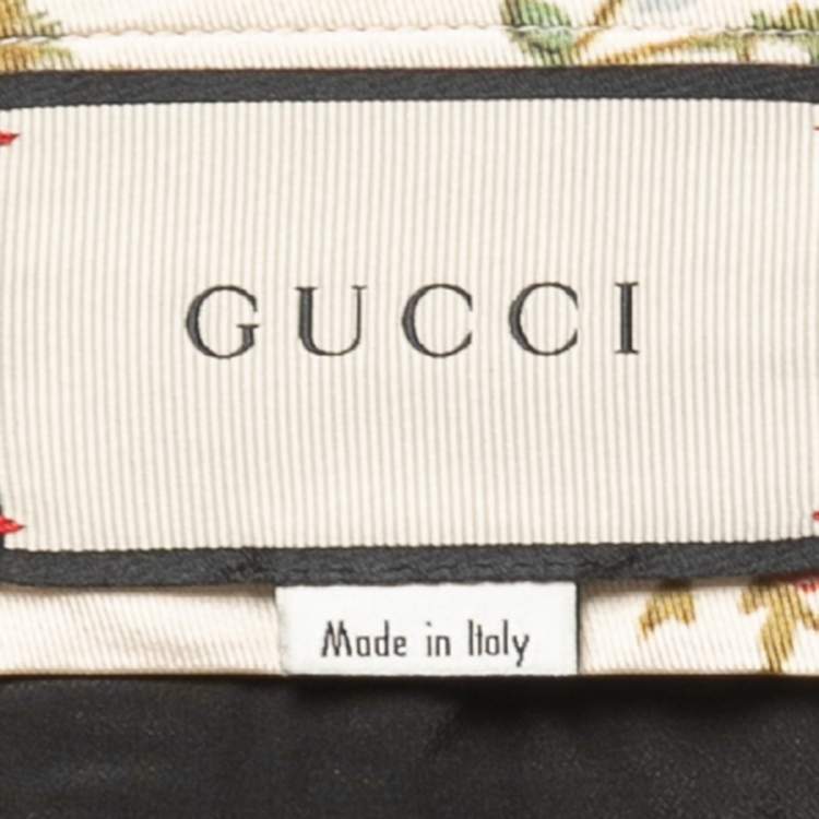 Pre Owned Gucci Black Crepe Tailored Flared Trousers S