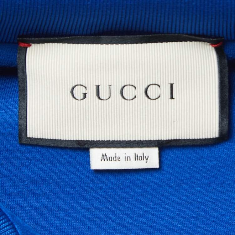 Pre Owned Gucci Brown Logo Printed Jersey Jacket Dress M