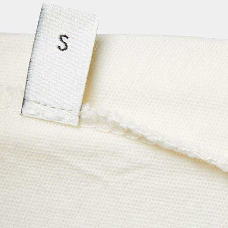 Pre Owned Gucci Cream Cotton Cities Print T-Shirt S