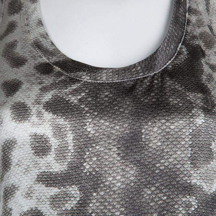 Pre Owned Gucci Snakeskin Print Sleeveless  Racerback Tank Top S