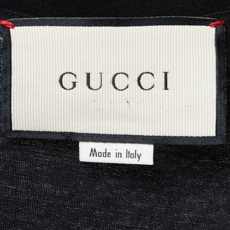 Pre Owned Gucci Black Interlocking G Print Cotton Oversized T-Shirt M