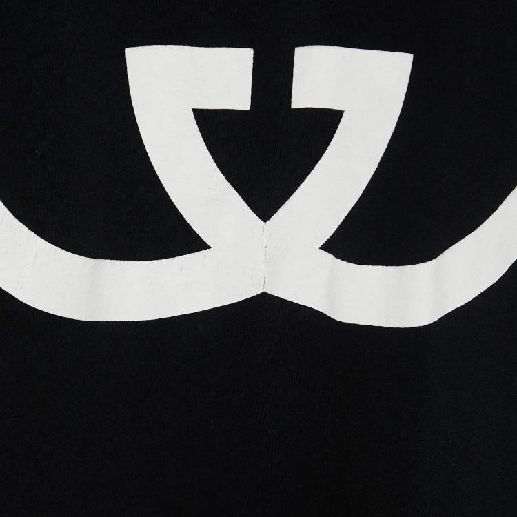 Pre Owned Gucci Black Interlocking G Print Cotton Oversized T-Shirt M