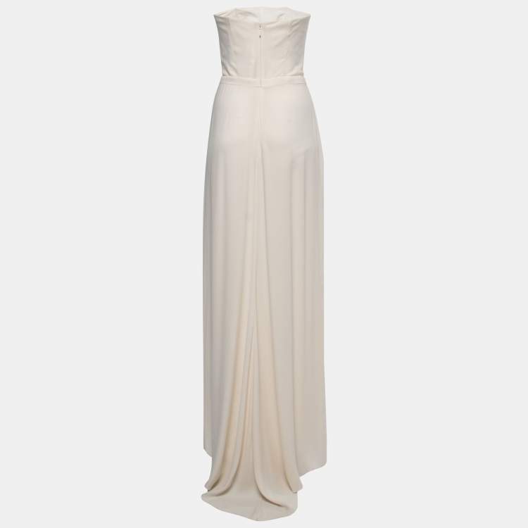 مملوكة مسبقًا Gucci Off White Silk Strapless Gown s