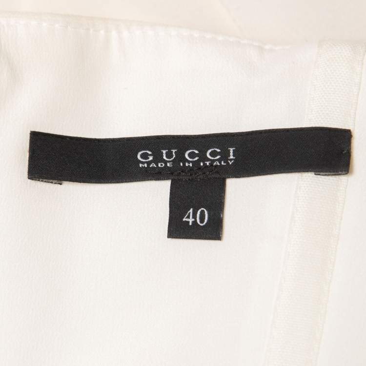 مملوكة مسبقًا Gucci Off White Silk Strapless Gown s